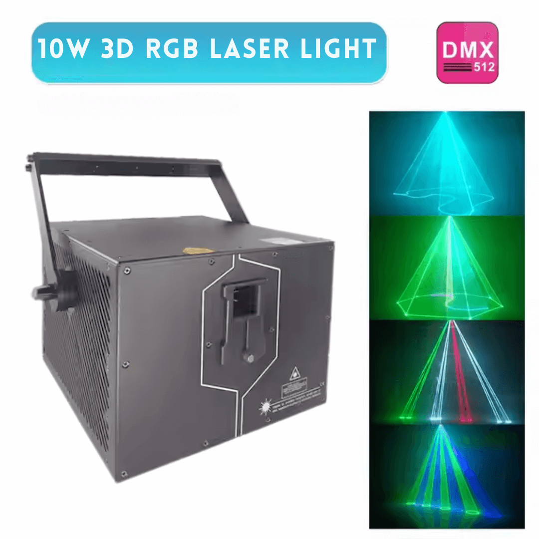 10W full colour RGB laser projector for DJ shows