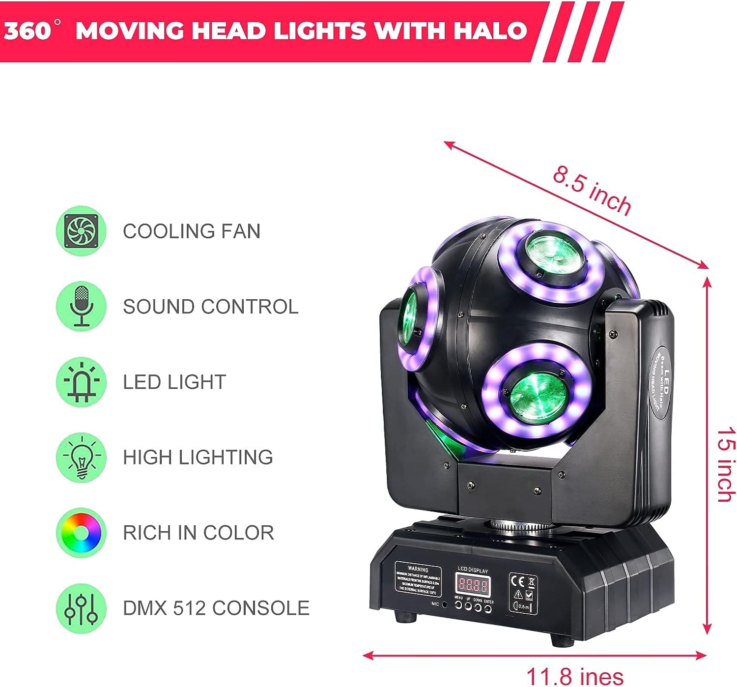 120W moving head disco ball light RGBW UAE