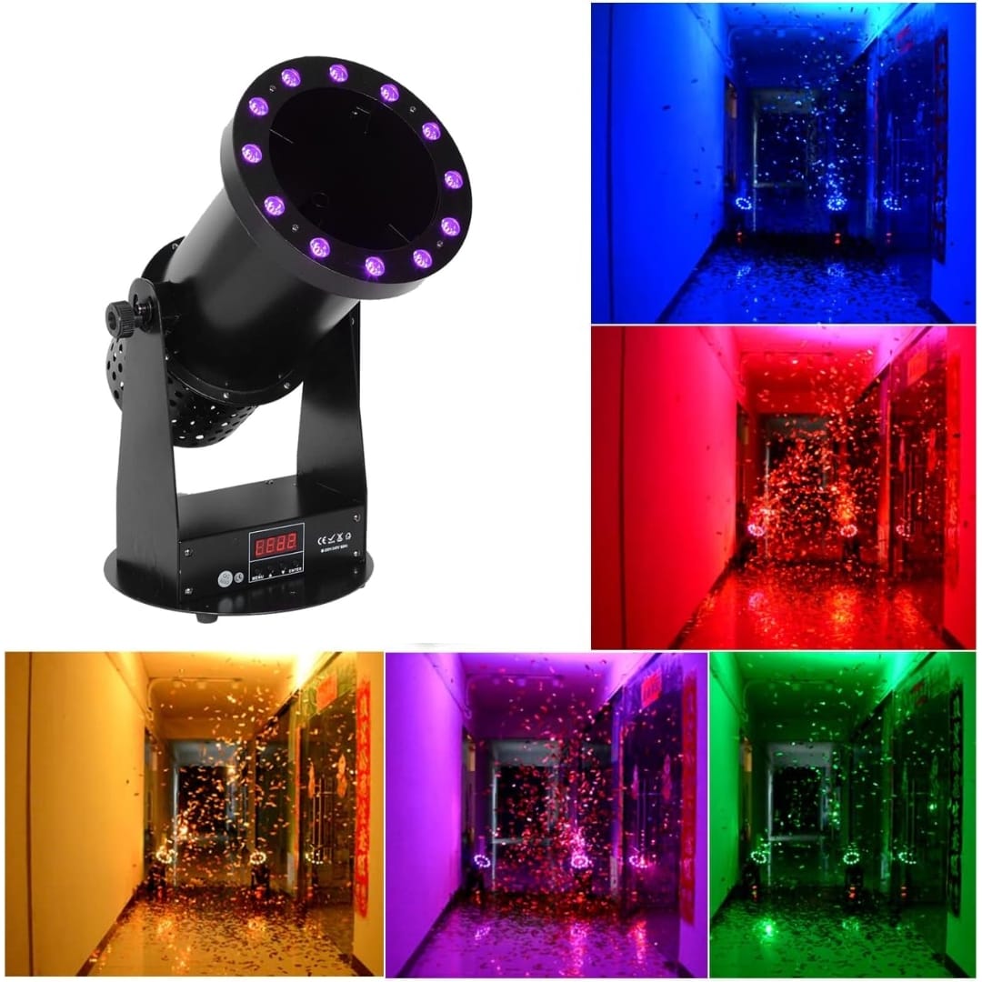 12 RGB LED confetti machine for weddings