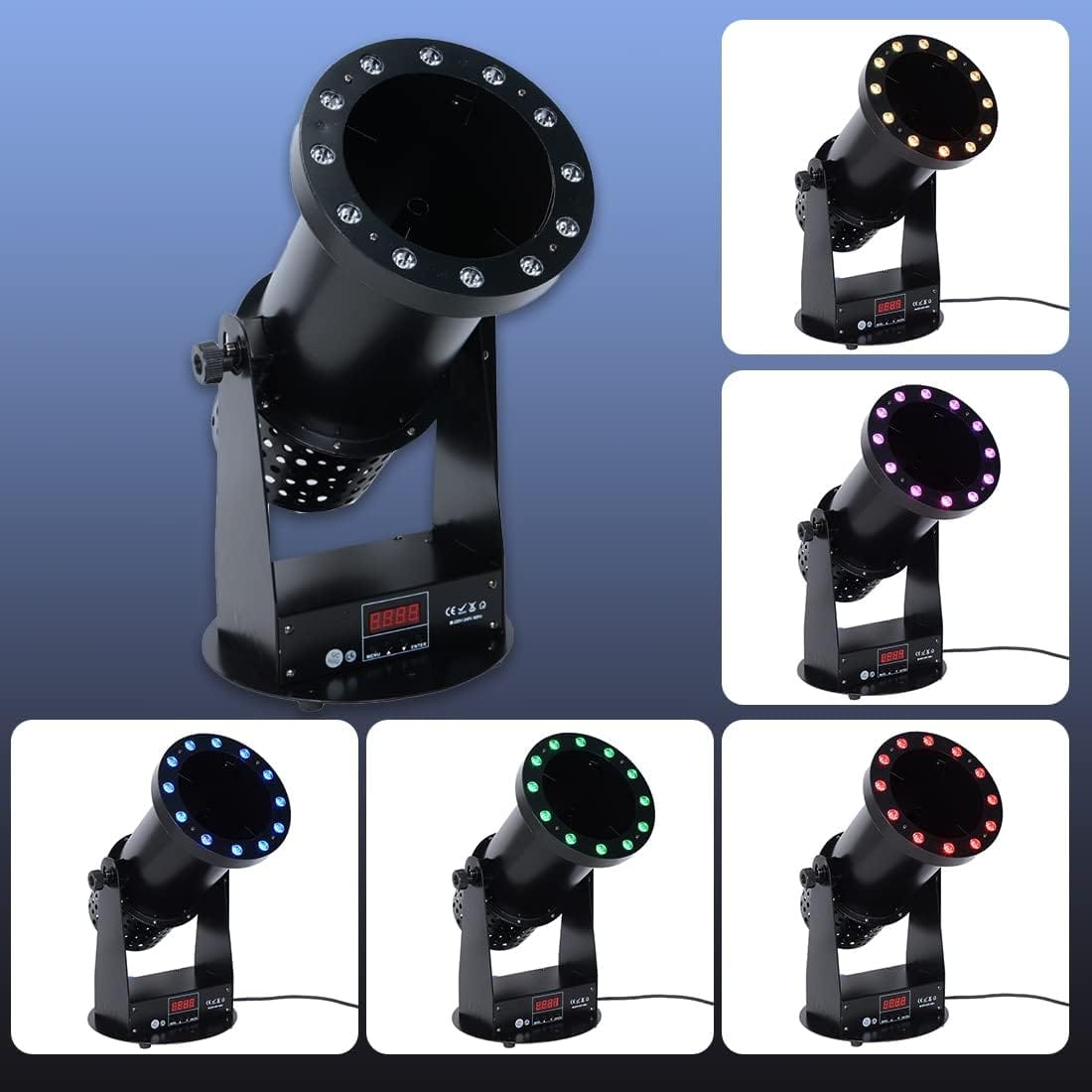 1500W electric confetti blower with RGB LEDs