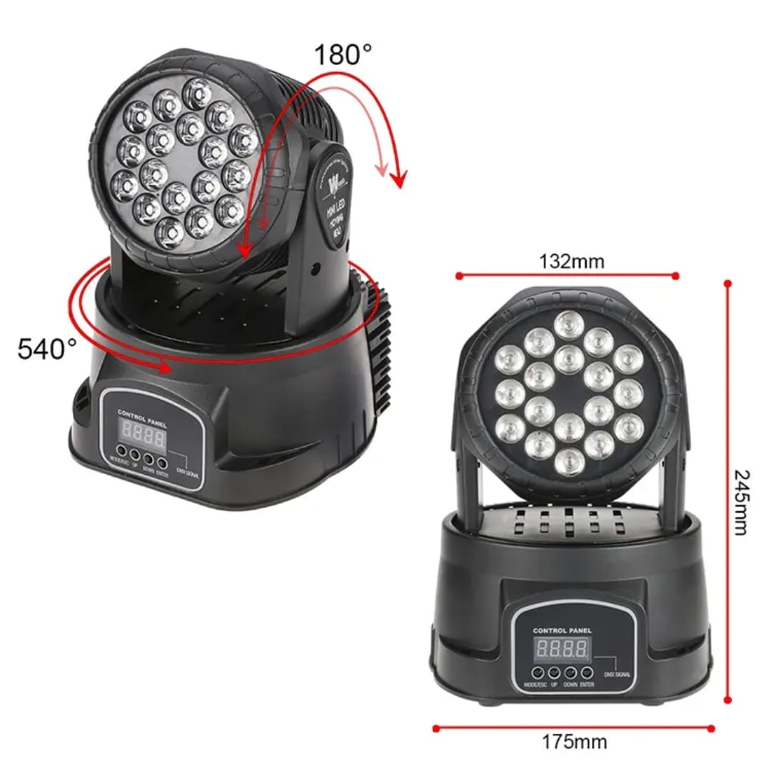 18 LED RGBW mini moving head light UAE