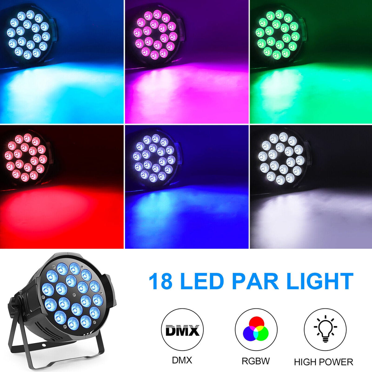 18 LED Stage Par Light RGBW DMX UAE