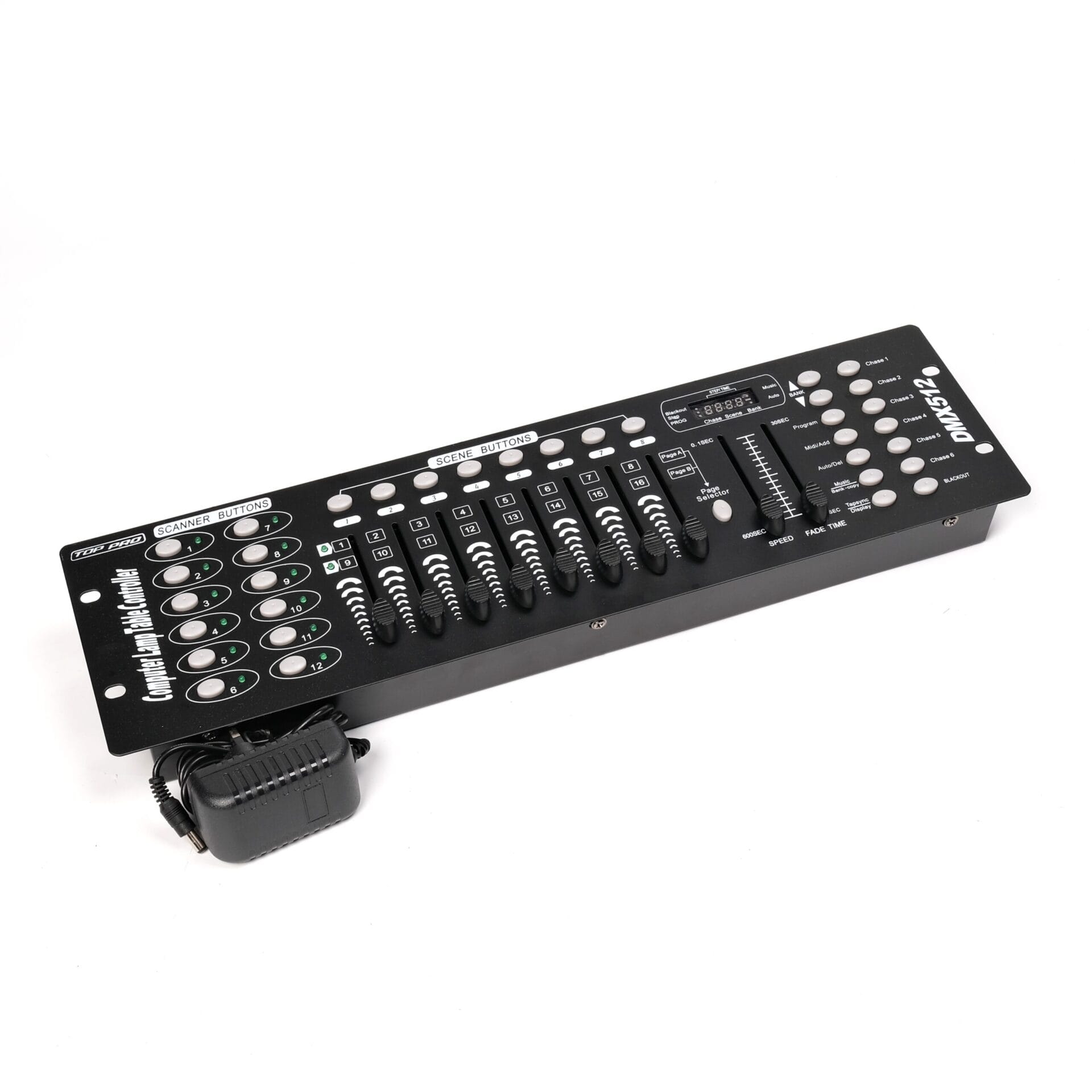 192 channel DMX controller with 8 lighting faders