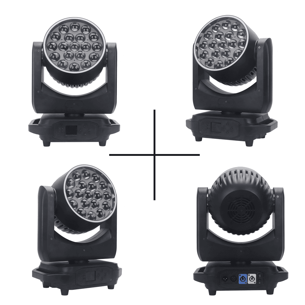 19 LED RGBW moving wash light with zoom UAE