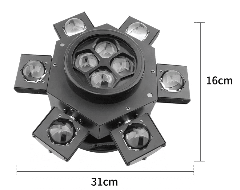 22 channel DMX moving head with laser