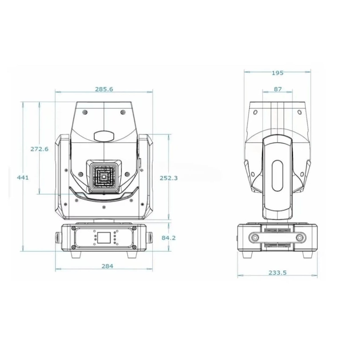 230W Mini 7R Beam Moving Head Light