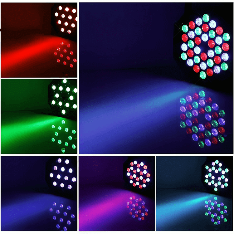 36 LED PAR with red green blue and white LEDs
