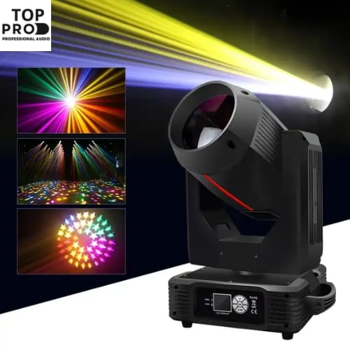 380W moving head with 8 and 24 facet prisms