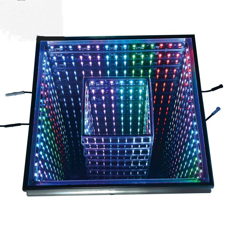 3D disco tiles LED dance floor with tempered glass