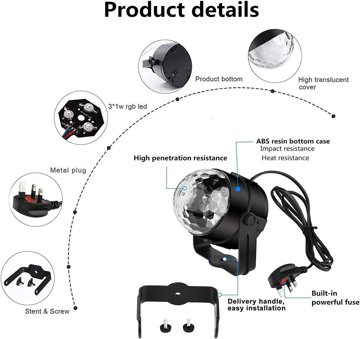 3W RGB mini party disco light