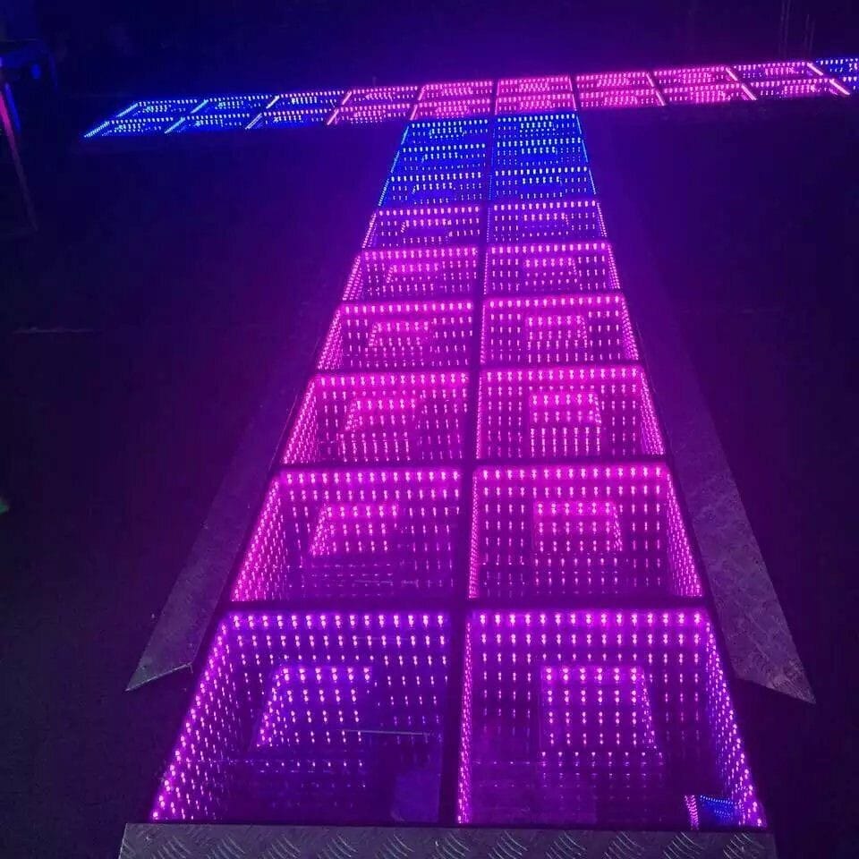 50x50cm RGB infinity LED dance floor tile