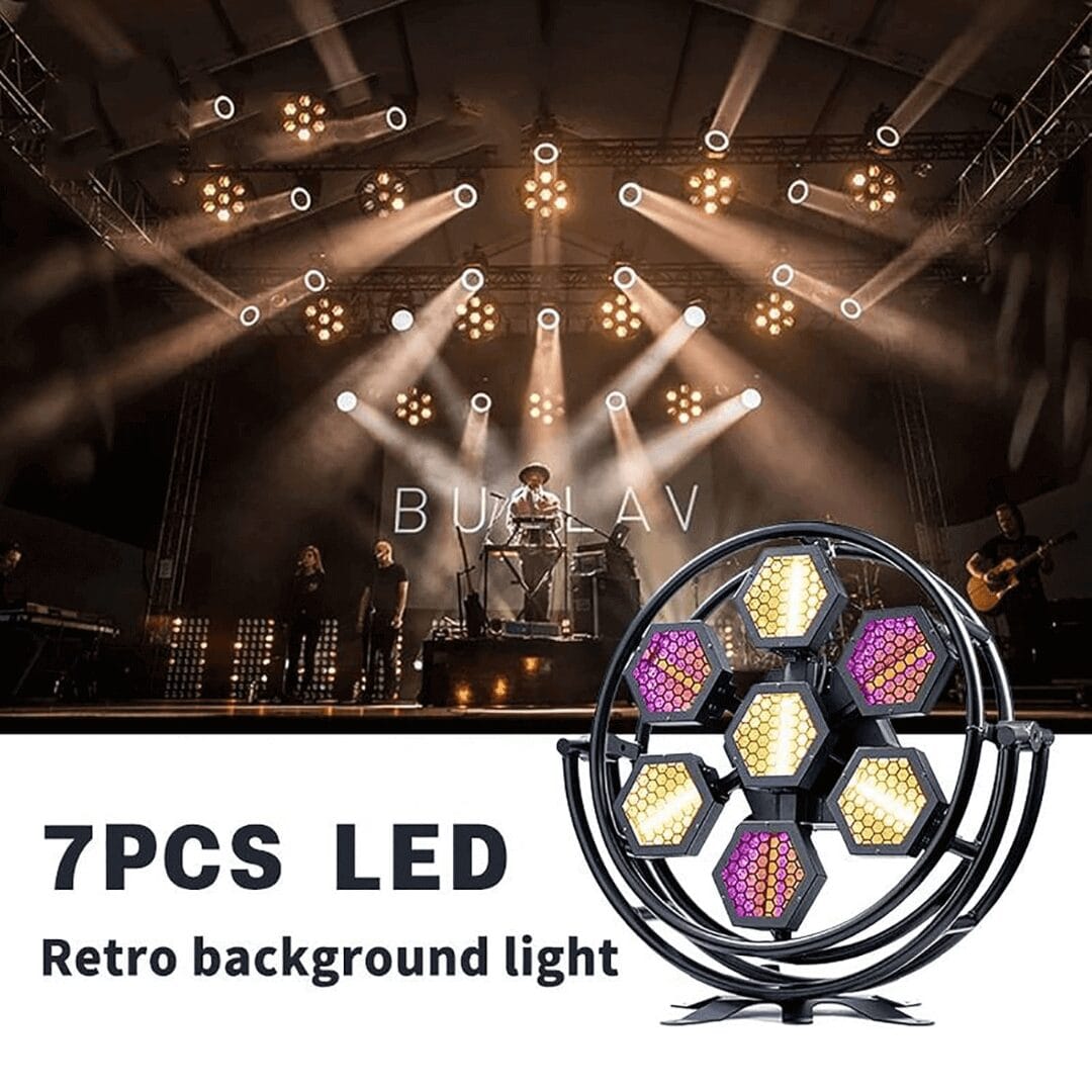 520W retro stage light with RGB background LEDs