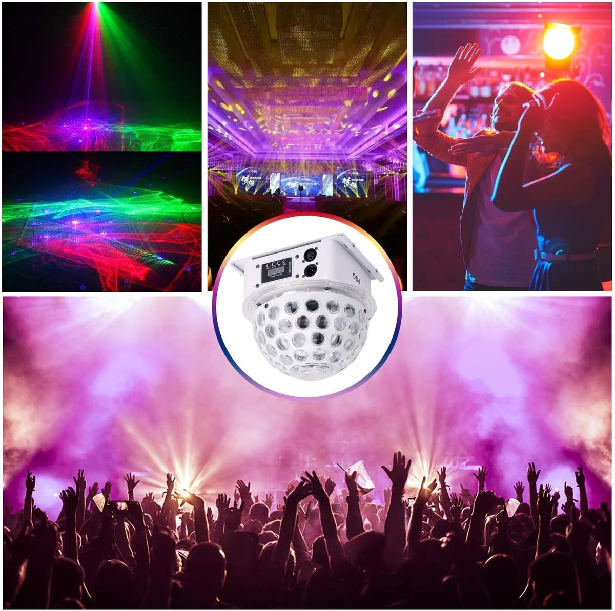 63 LED RGBW DJ disco ball stage effect light