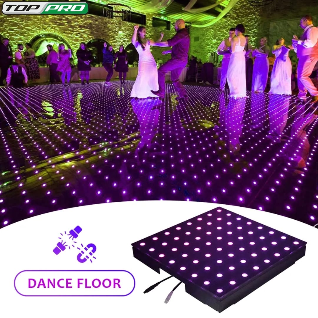64 pixel RGB disco dance floor for DJ events