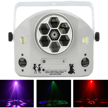 6 bee eye LED laser light with strobe and pattern effects