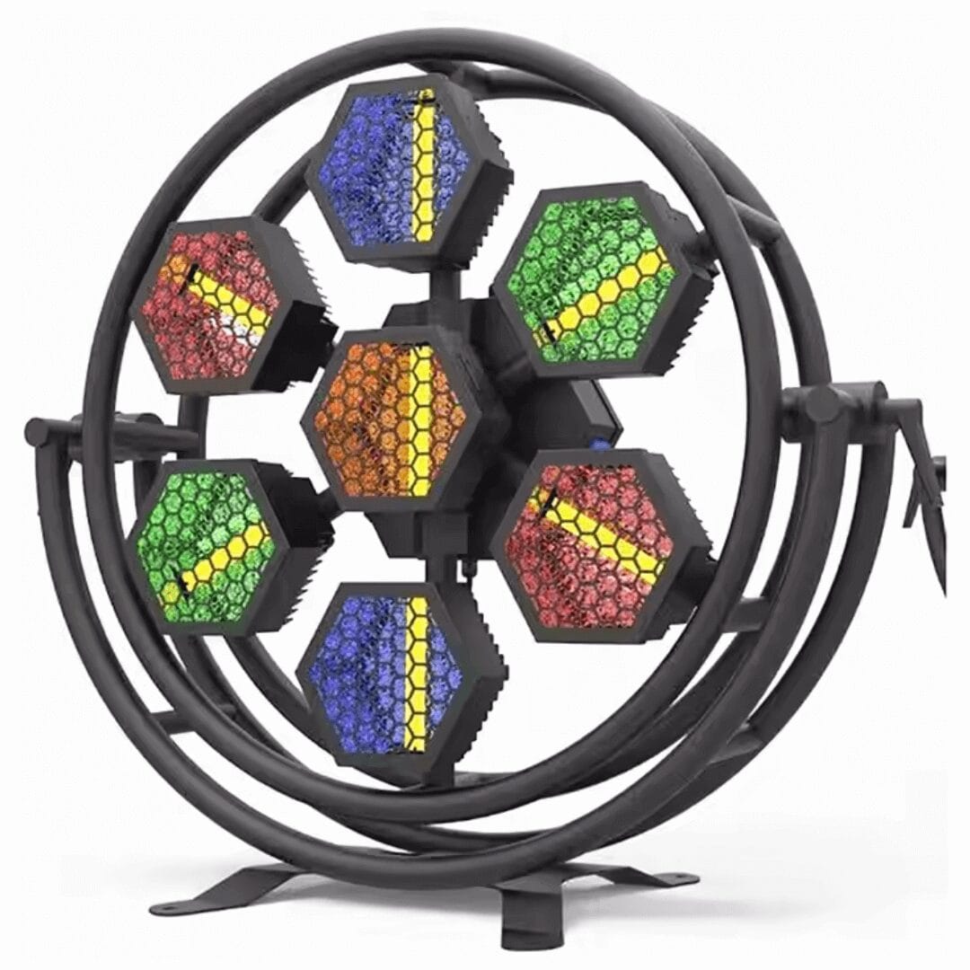 7P LED COB RGBW Par Retro Light with seven warm white lamps