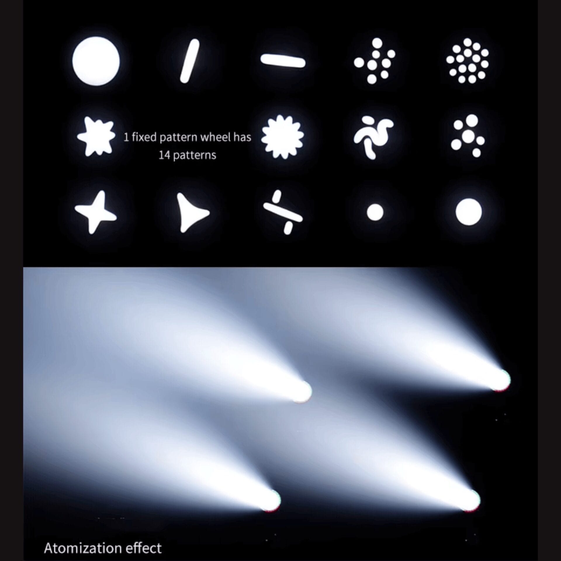7R stage beam light with 540 degree pan and 270 degree tilt