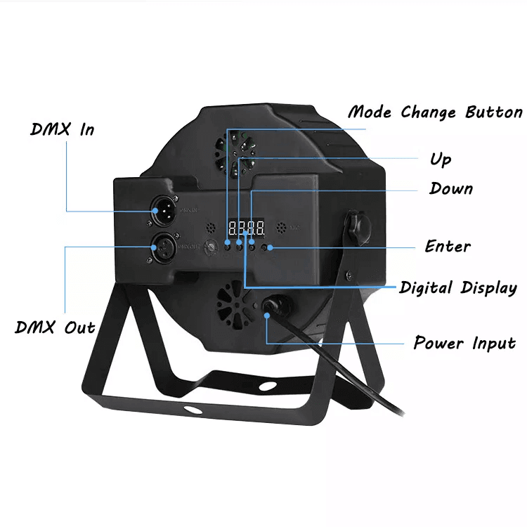 7 channel DMX PAR light for DJs