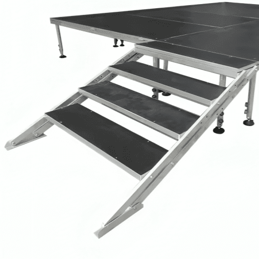 TOP PRO Adjustable Height Aluminium Stage Stair 4 Steps
