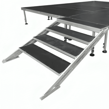 TOP PRO Adjustable Height Aluminium Stage Stair 4 Steps