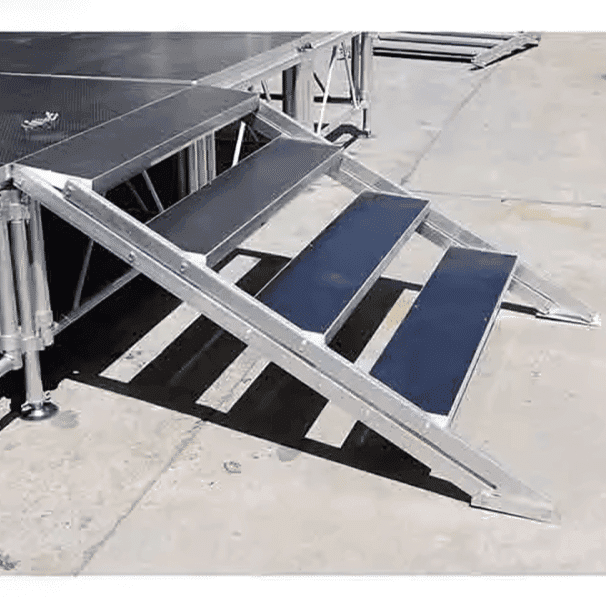 TOP PRO Adjustable Height Aluminium Stage Stair 4 Steps