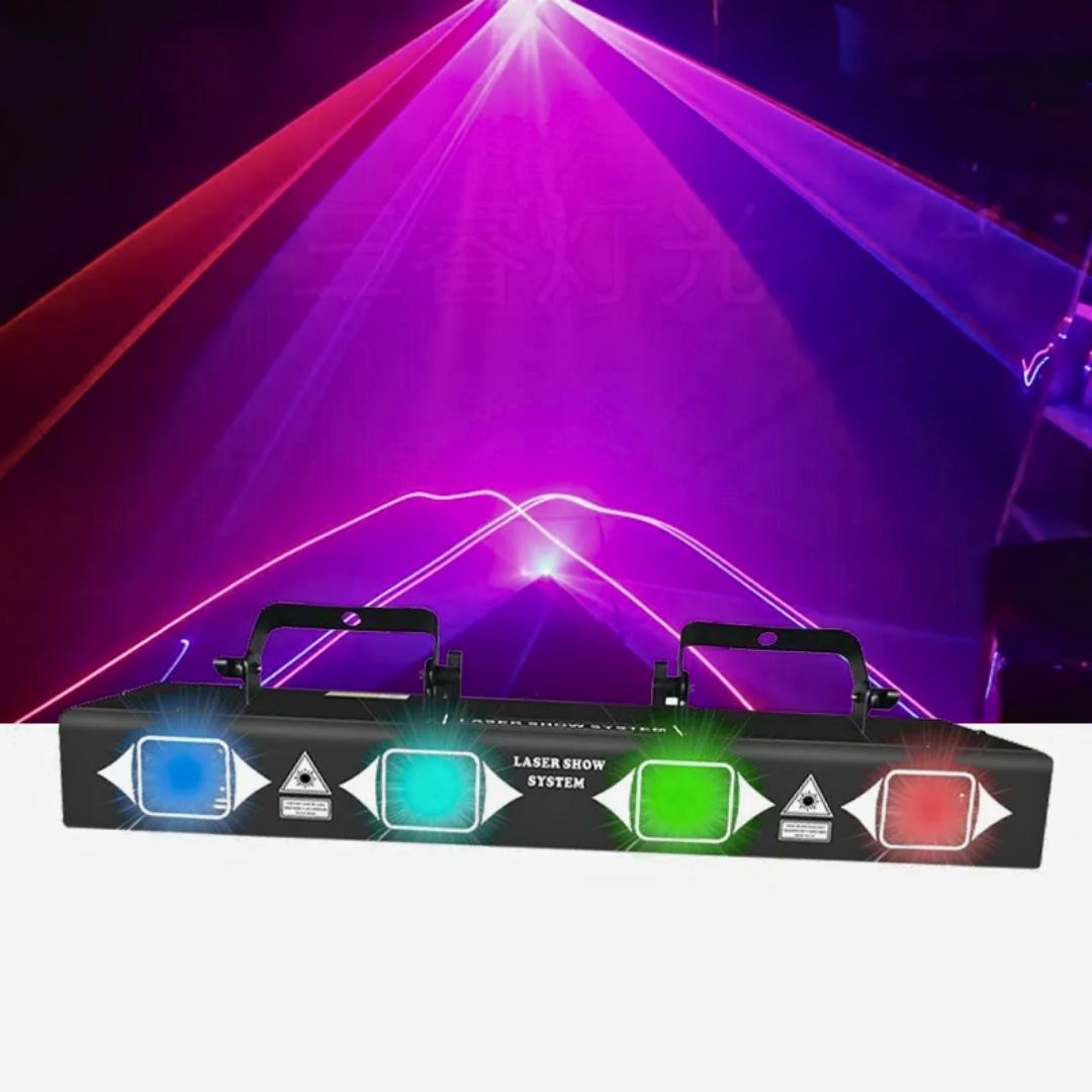 Class 3B multi colour four head laser projector