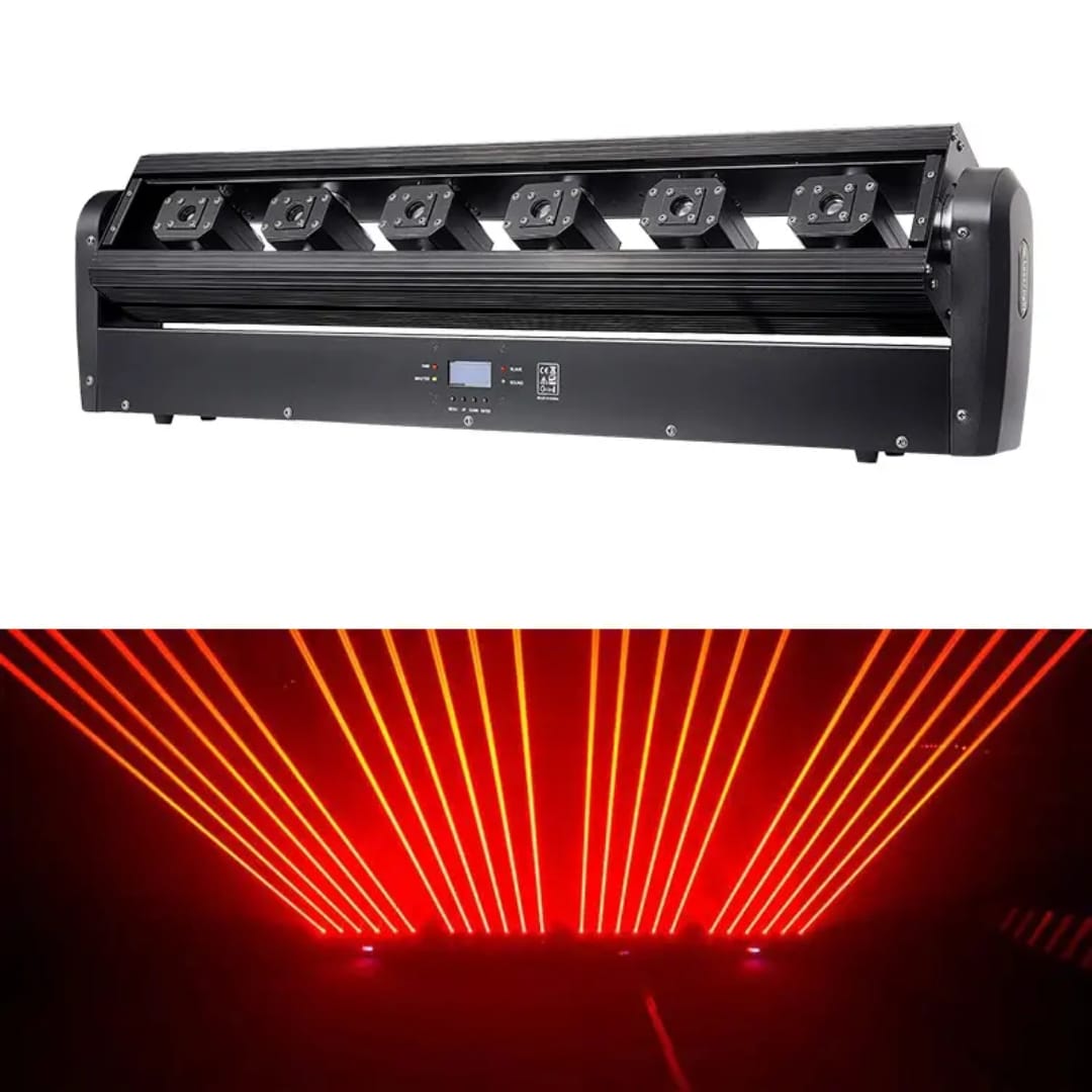 DMX512 6 head red laser light for DJ events