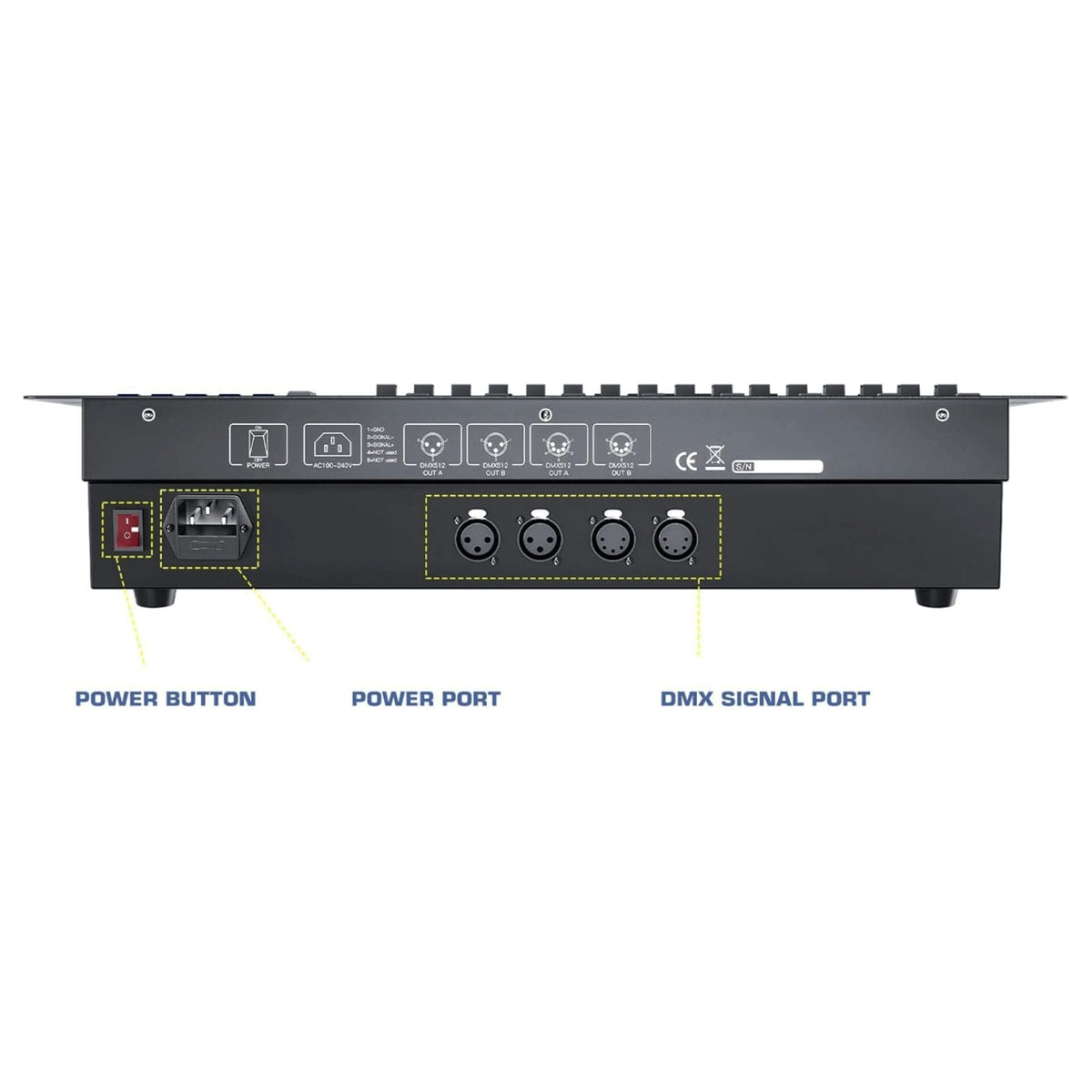 DMX512 console with faders and rotary controls UAE