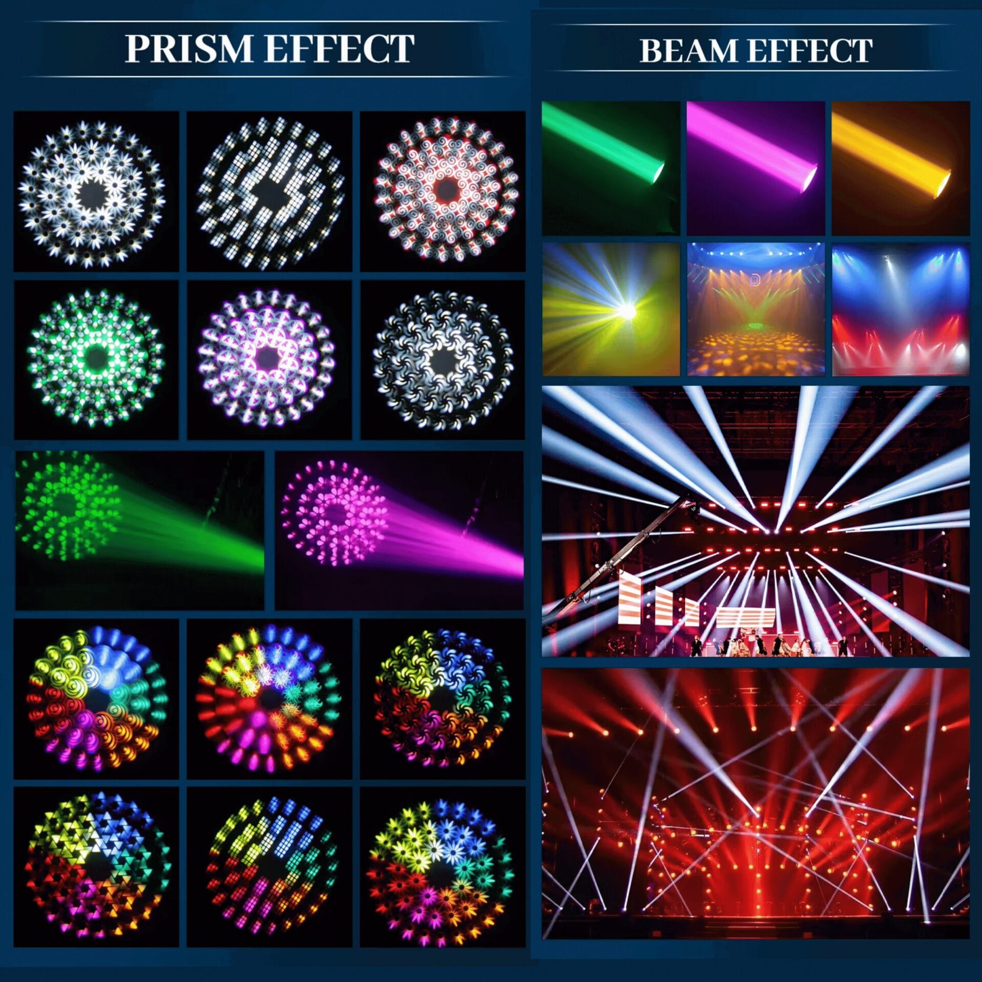 DMX 230W beam moving head with rotating prism