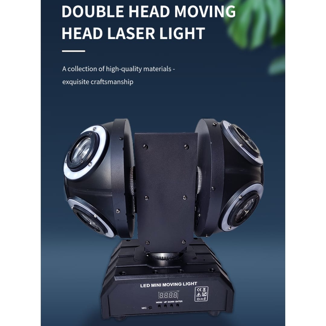 Double Moving Head 12P LED Laser Light UAE