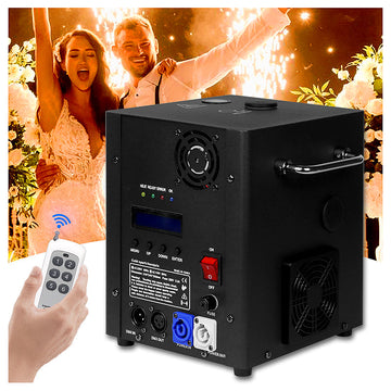 Cold spark Machine 650W with 1-3.5M Range Remote Control for Wedding Disco DJ Stage Show Indoor Party Set