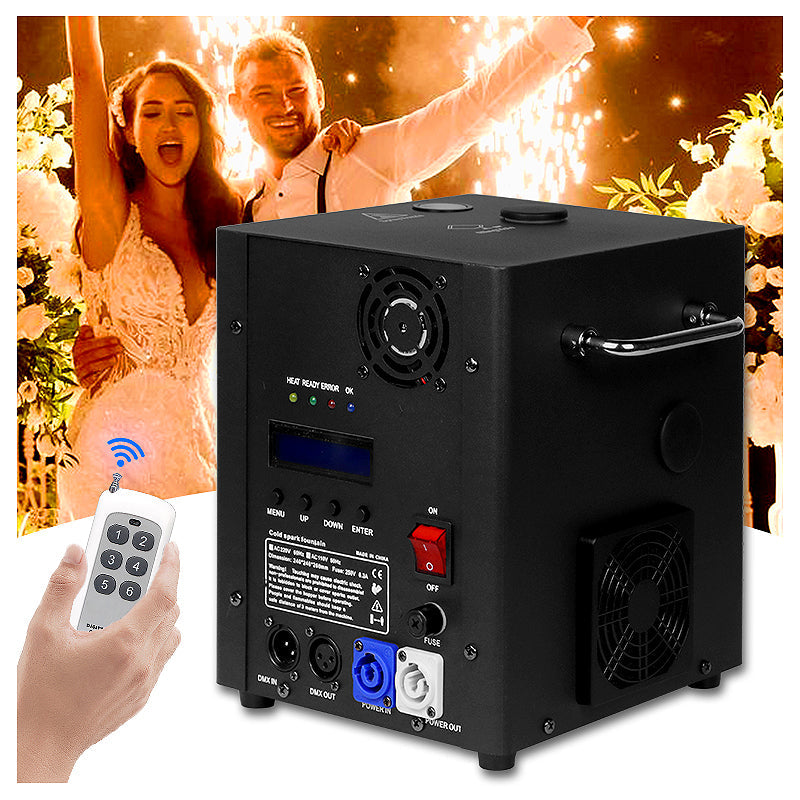 Cold spark Machine 650W with 1-3.5M Range Remote Control for Wedding Disco DJ Stage Show Indoor Party Set