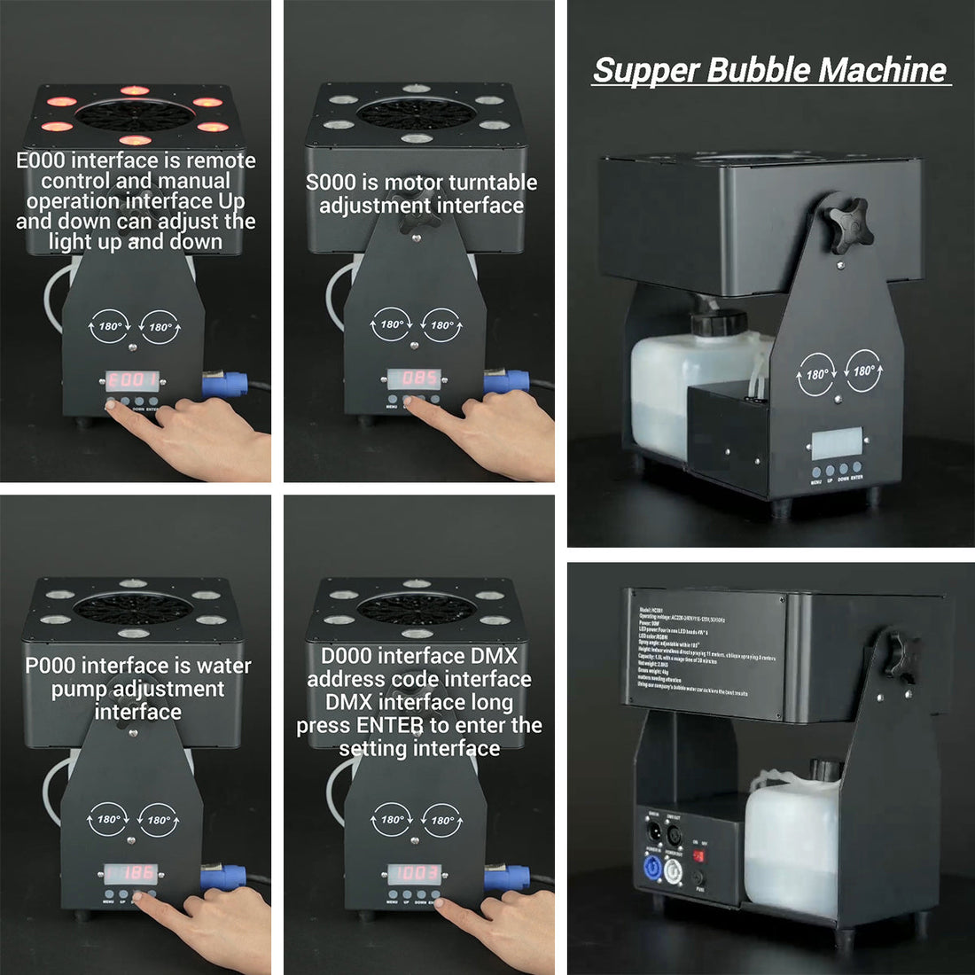 90W LED RGBW Bubble Machine | Stage Wedding Party Bubble Effect UAE