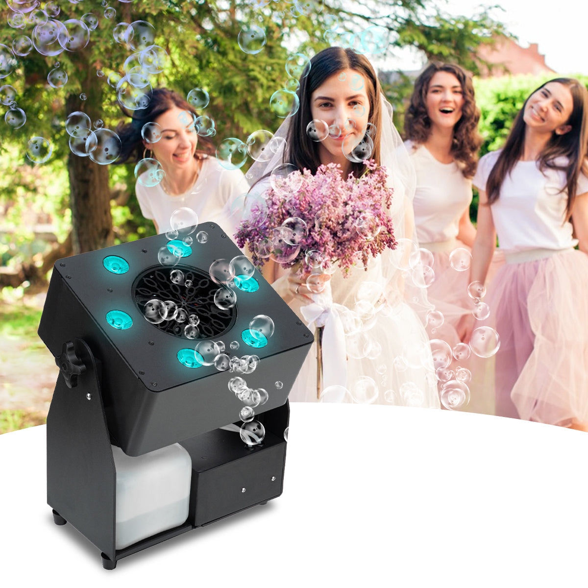 90W LED RGBW Bubble Machine | Stage Wedding Party Bubble Effect UAE
