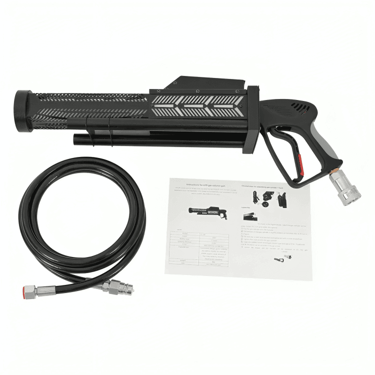 Handheld CO2 stage effects gun with 3 metre hose