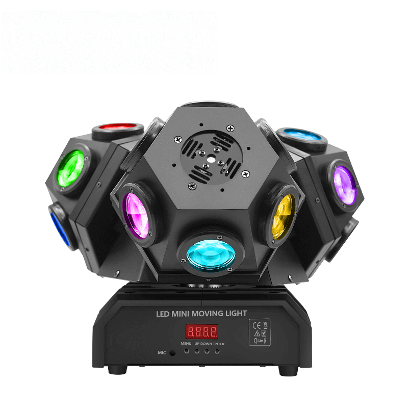 Moving head laser DJ stage lighting with RGBW LEDs