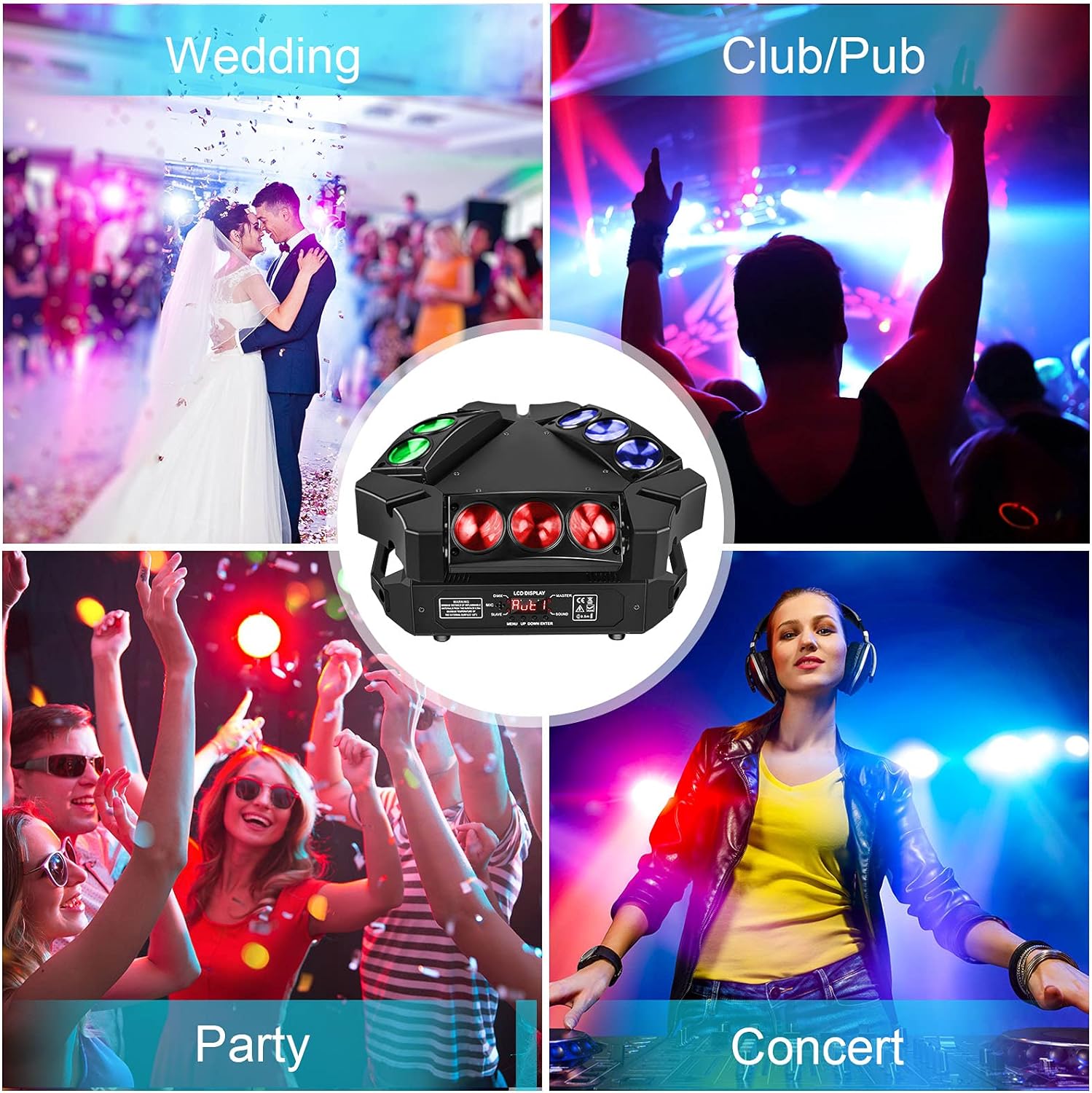 Multi directional Spider light for nightclub