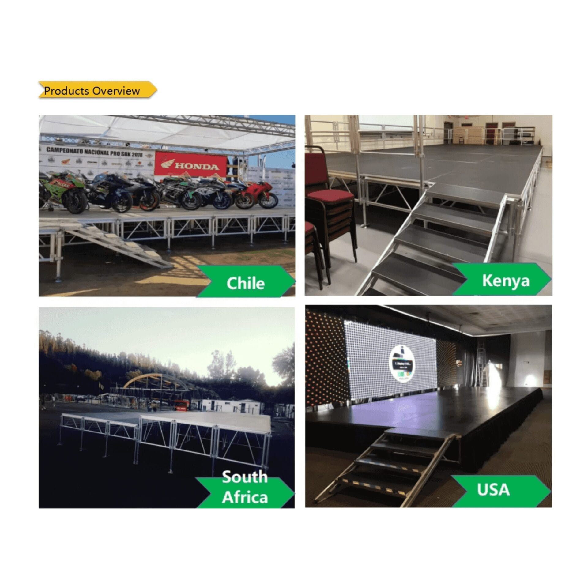 TOP PRO Portable Aluminum Stage For Concert 122CM