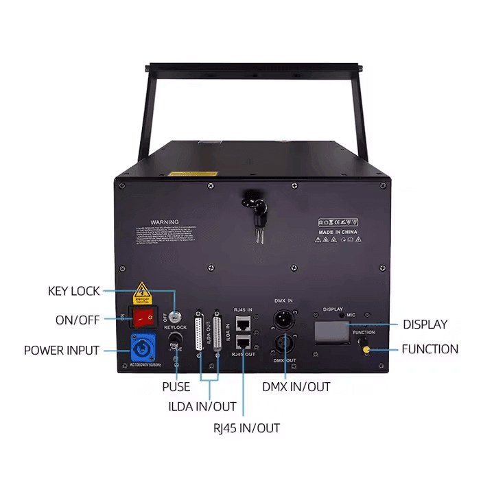 Professional red green blue laser projector for concerts