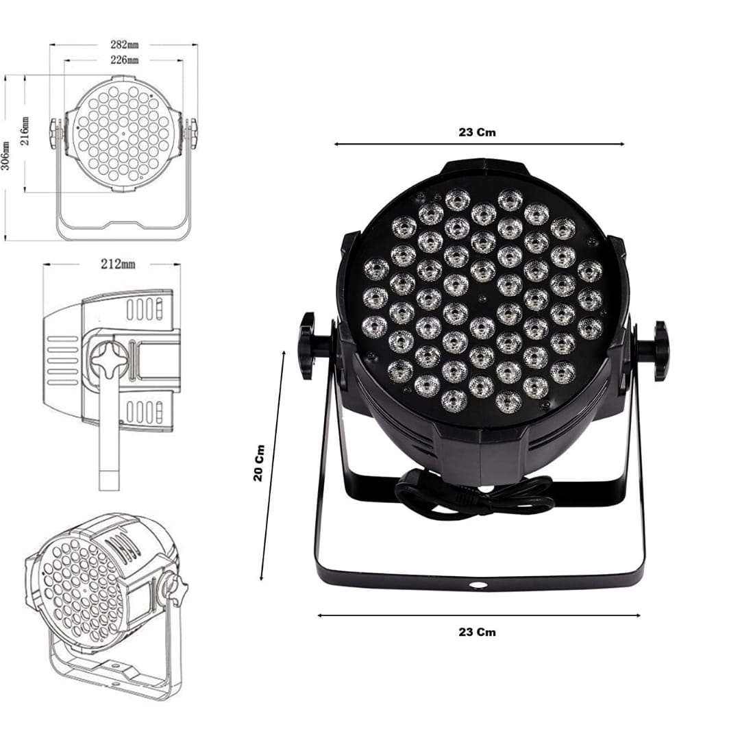 RGB 54 LEDs DISCO STAGE PAR LIGHT