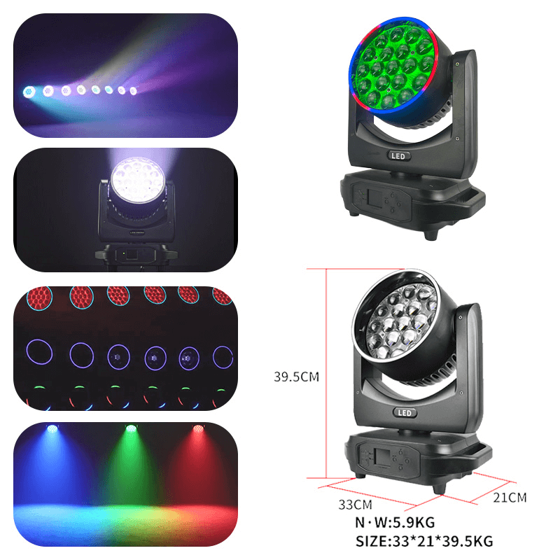 RGBW zoom moving wash light for events Dubai