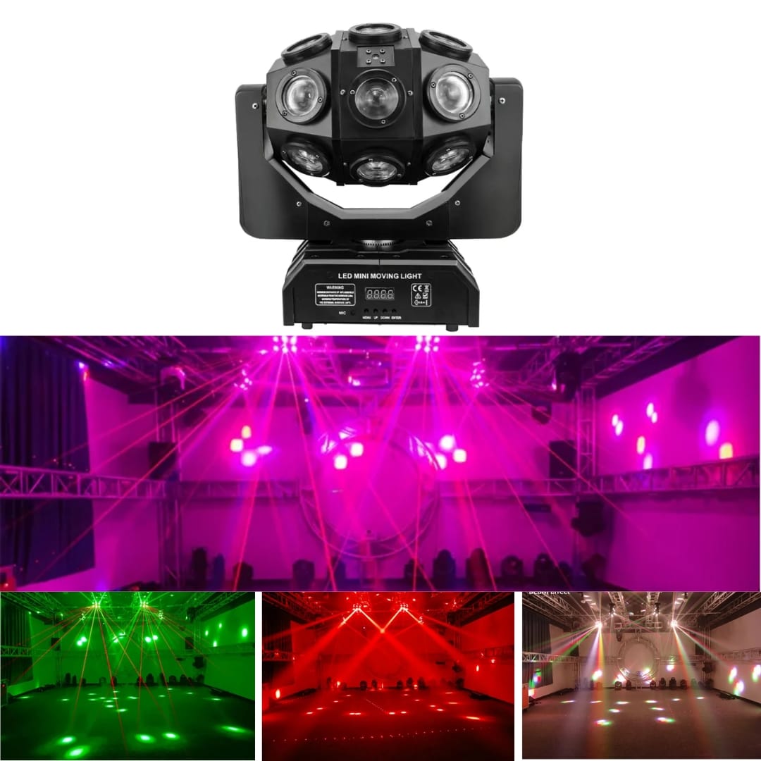RGB laser and LED moving head light for DJ events