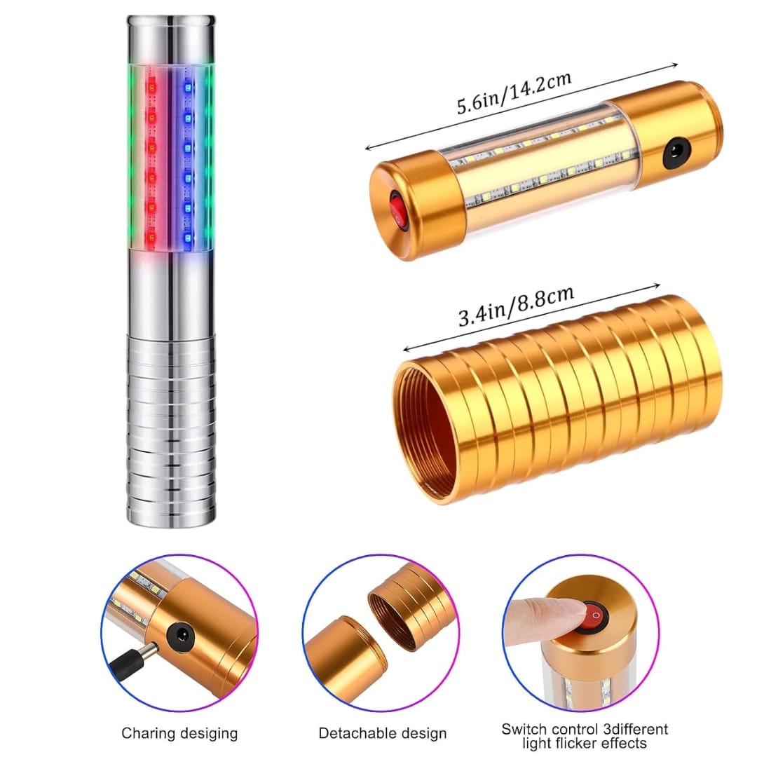 Rechargeable RGB bottle service LED baton