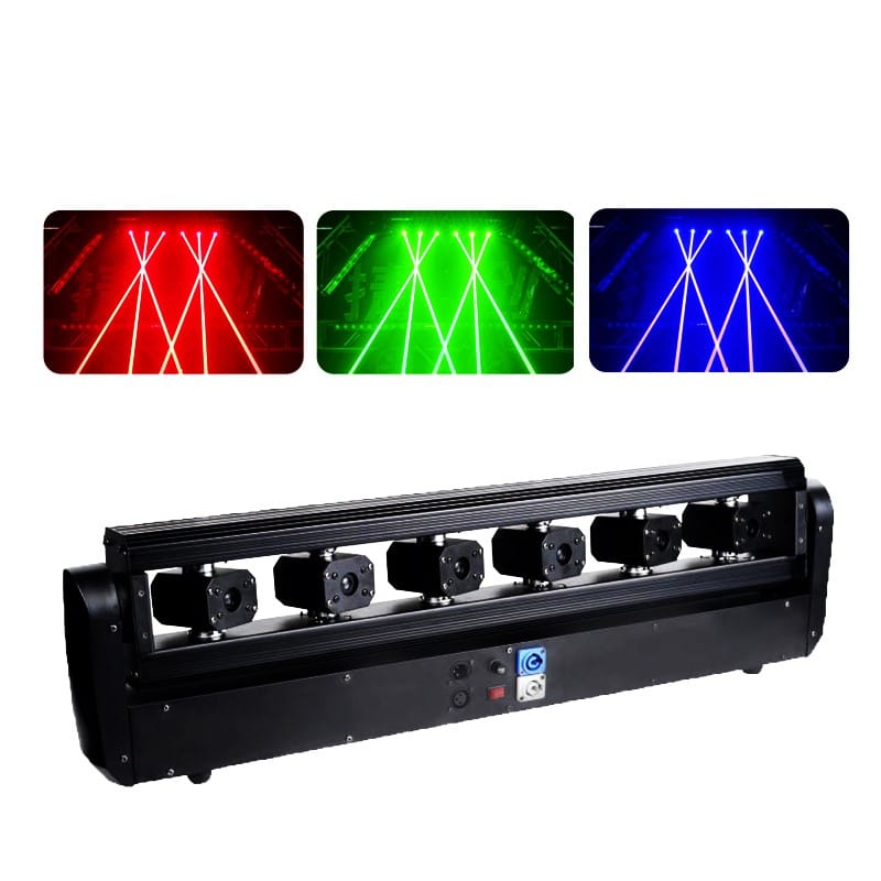 Six beam RGB laser light for nightclub and DJ stage