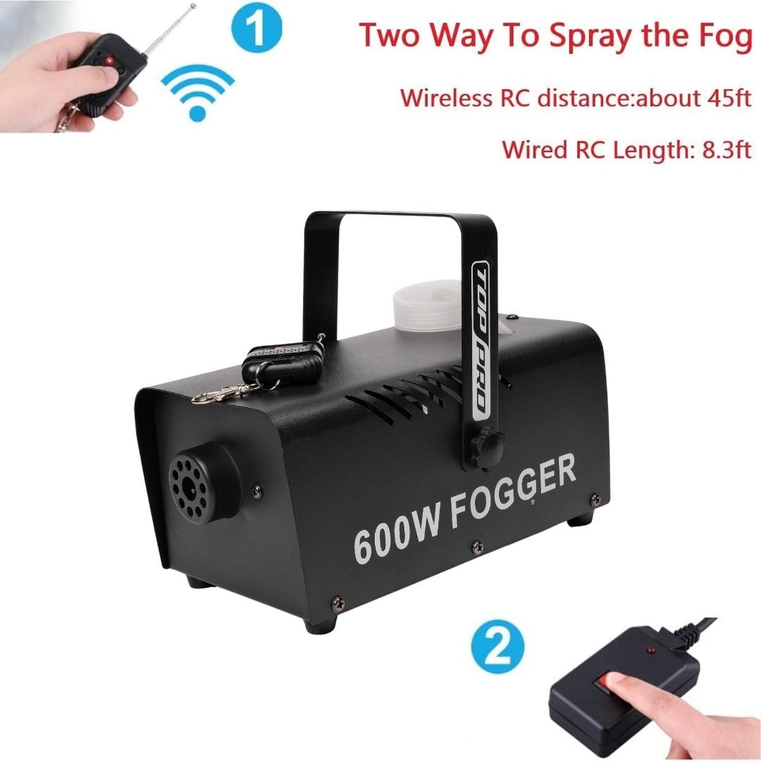 TOP PRO Smoke 600W Fog Machine with Wireless Remote Control - 10% Off