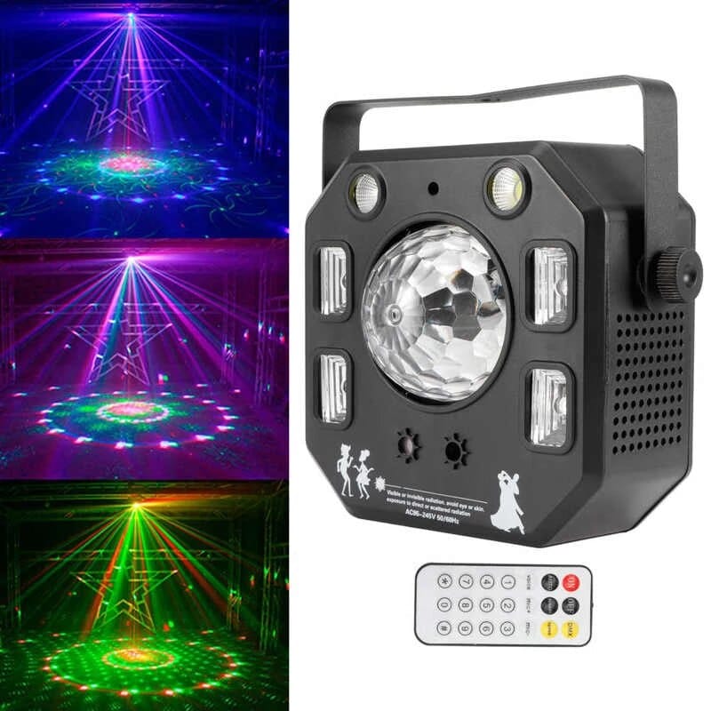 Sound activated 4 in 1 party effect light