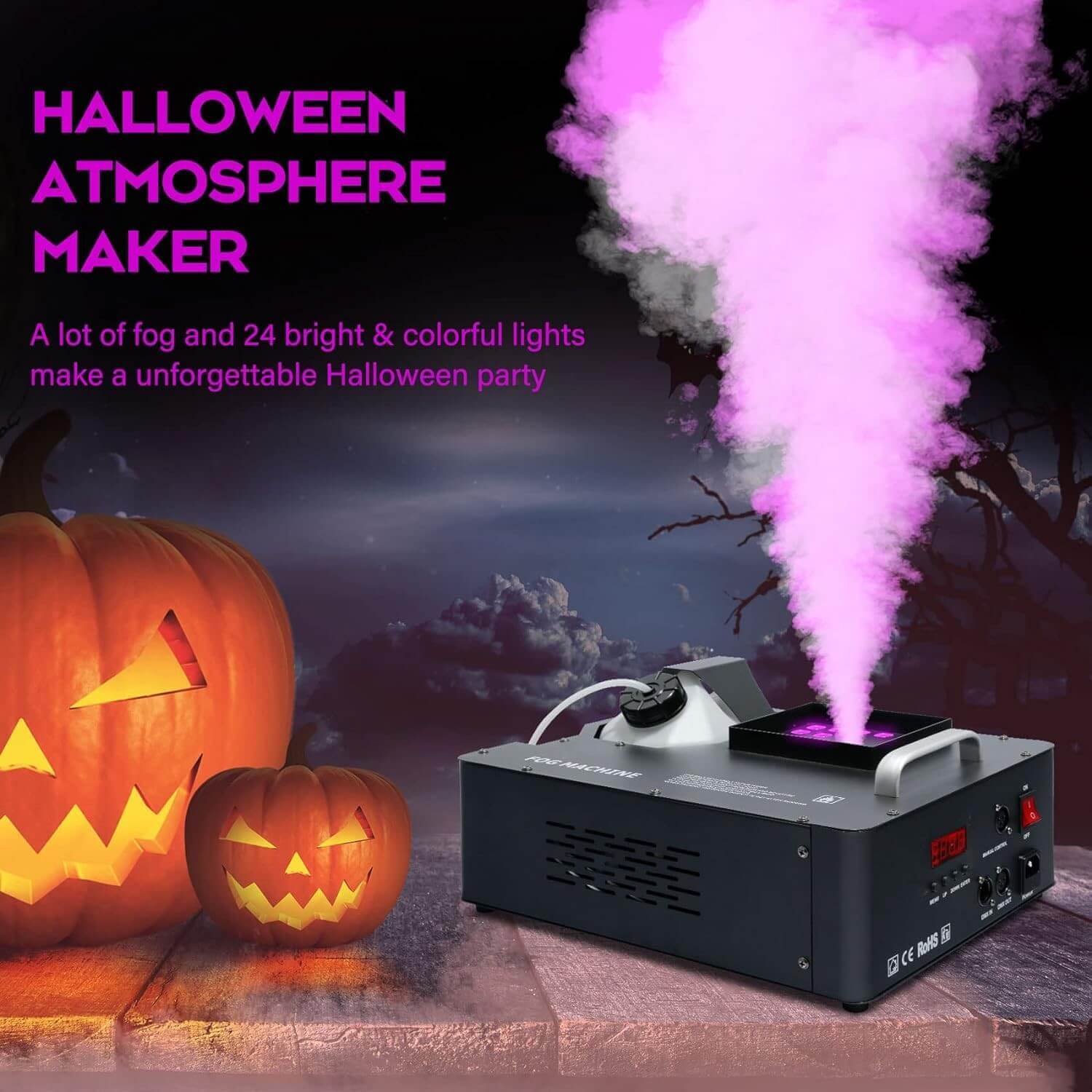 TOP PRO 3000W LED Fog Smoke Machine with Remote
