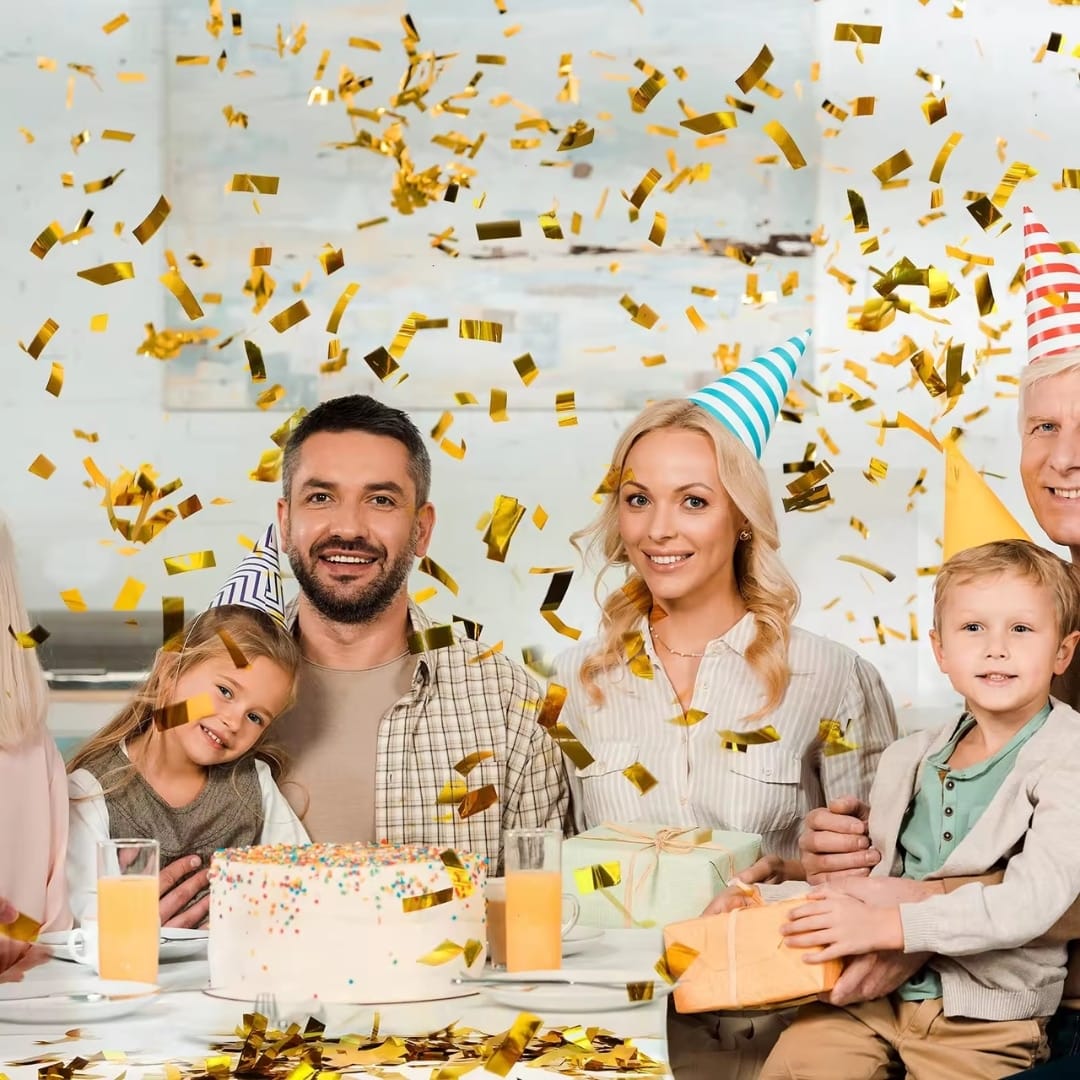 TOP PRO Fashionable Gold Confetti Paper
