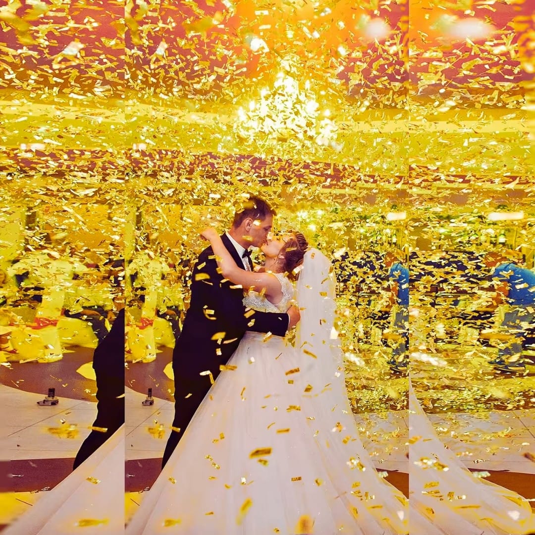 TOP PRO Fashionable Gold Confetti Paper