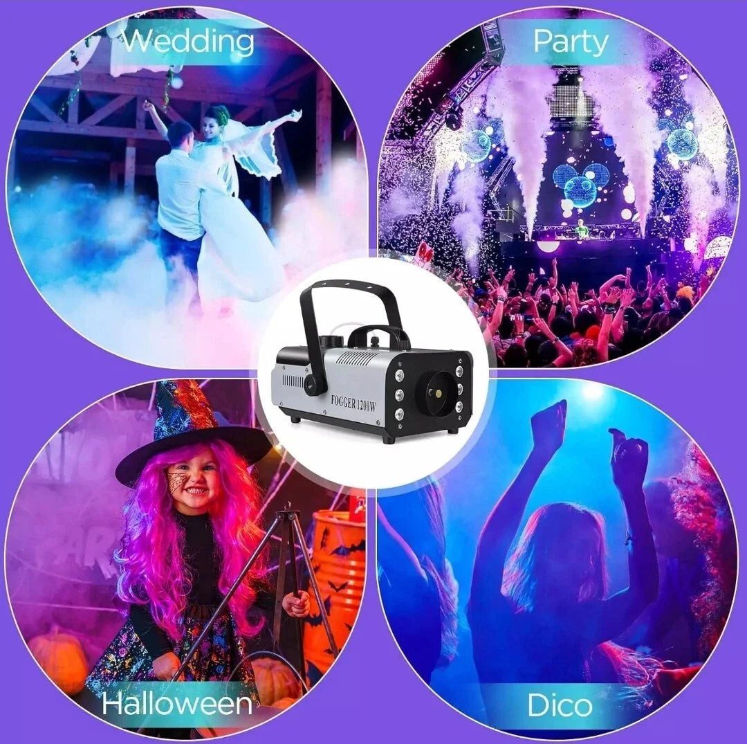 1200W RGB Fog Machine with Remote Control — DJ Stage Weddings UAE
